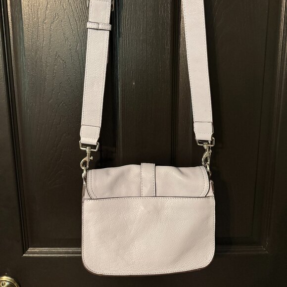 Aimee Kestenberg Genuine Leather Crossbody Light Blue Silver Accents - Picture 6 of 7